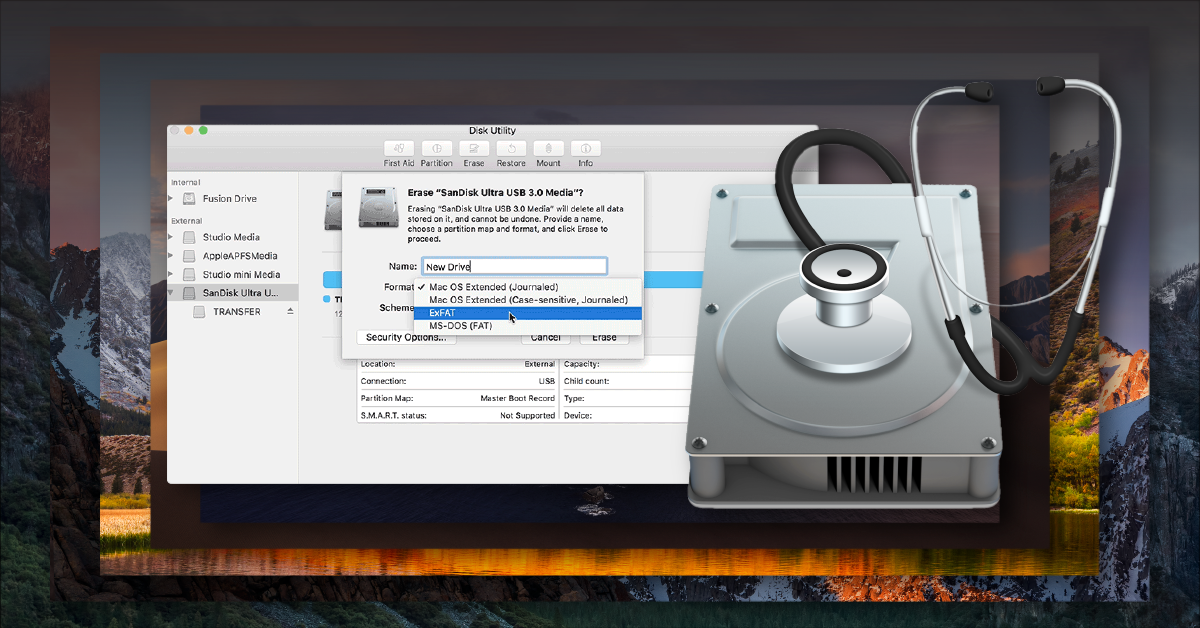 reformat lacie hard drive for mac